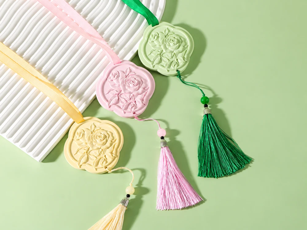 Pastel Rose Medallion Diffuser with Tassel