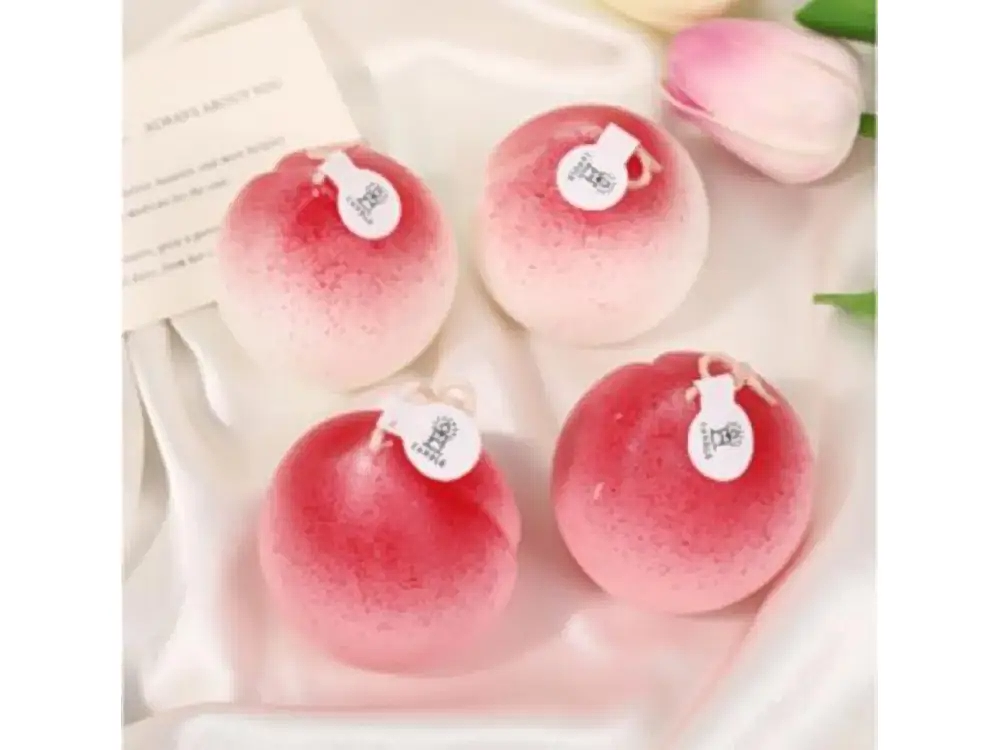 Peach-Shaped Scented Candle