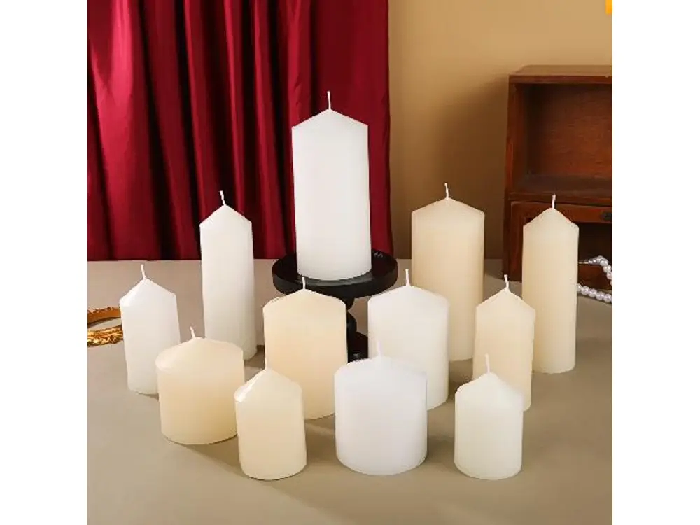 Pointed-Top Pillar Candle Collection