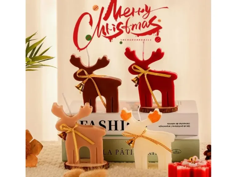 Reindeer-Shaped Christmas Candle