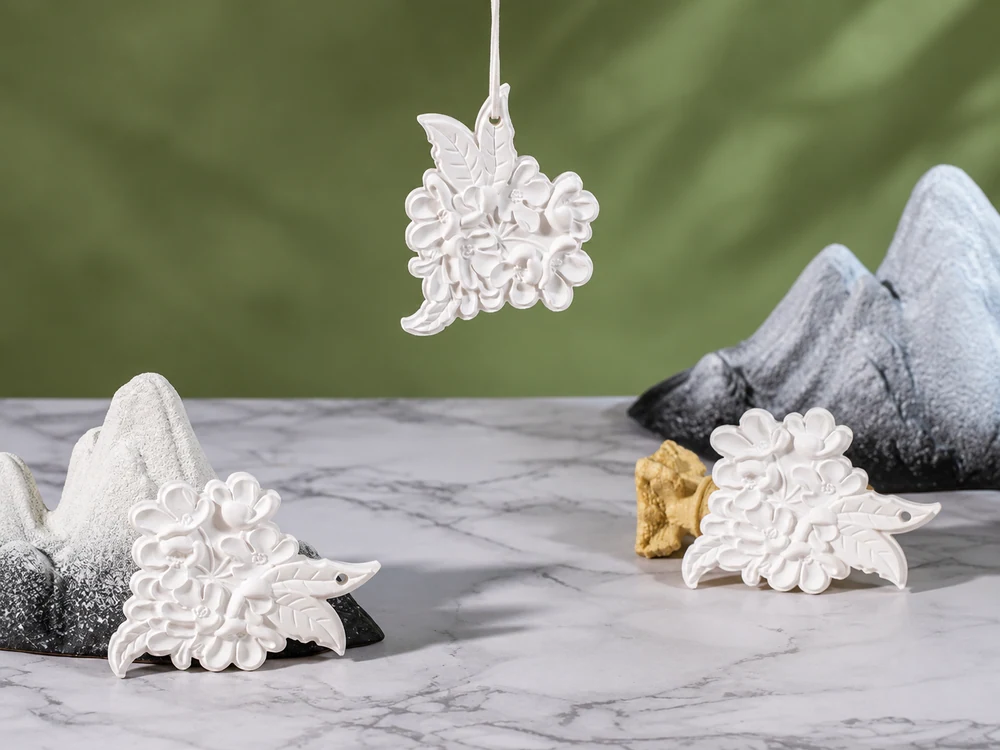 Sculpted Osmanthus Plaster Fragrance Ornament