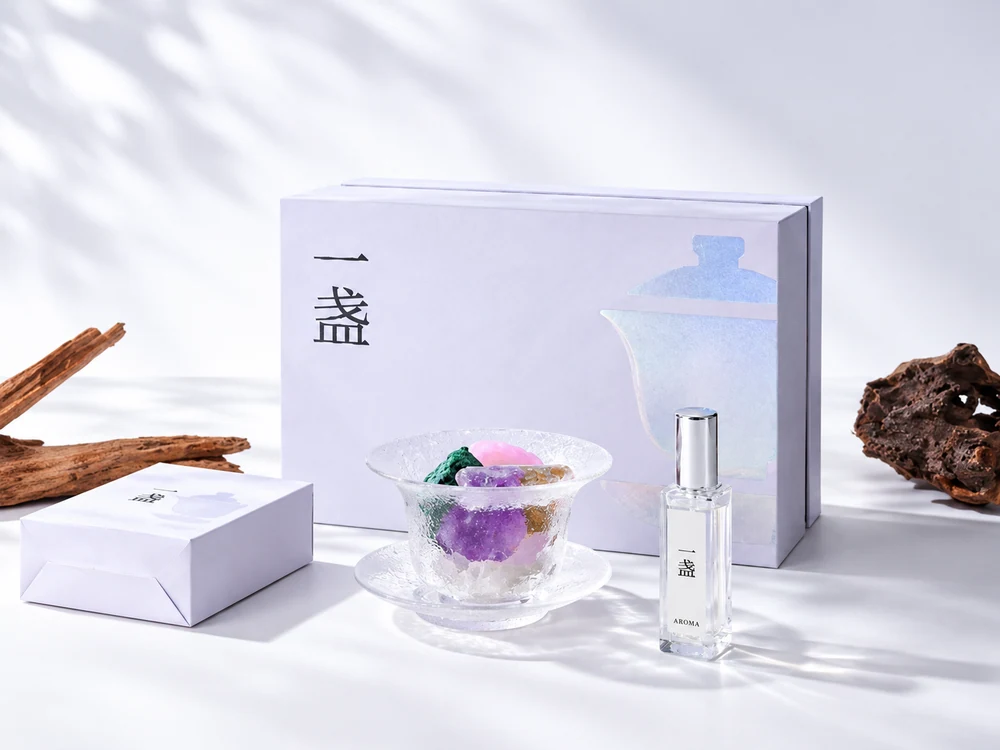 Tea Bowl Crystal Aroma Diffuser Gift Set