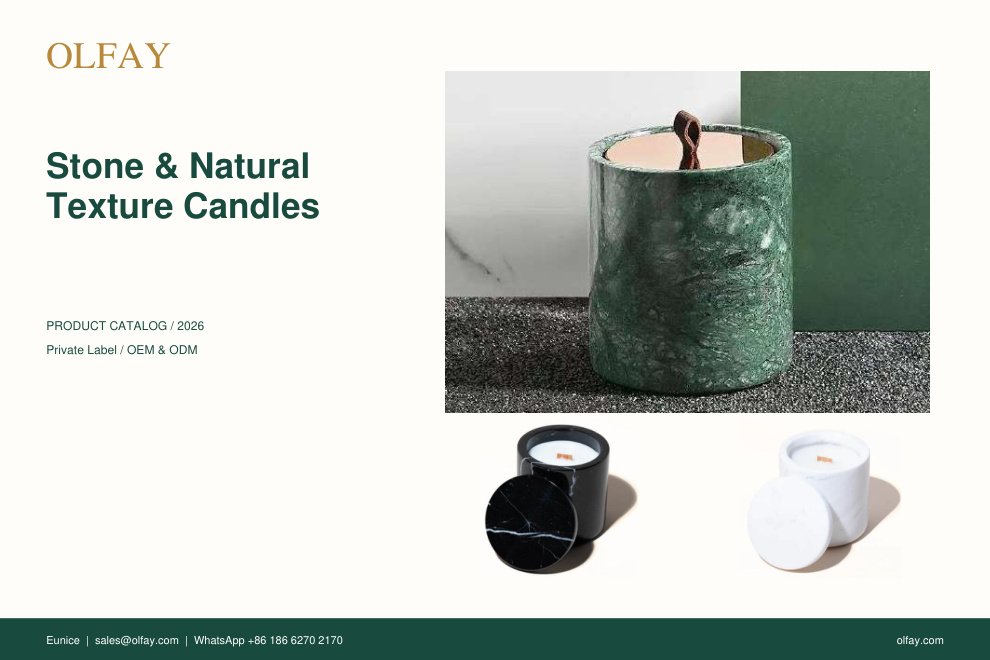 Stone & Natural Texture Candles Catalog 2026 cover PDF cover