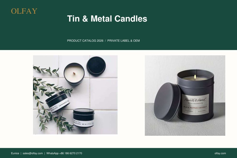 Tin & Metal Candles Catalog 2026 cover PDF cover