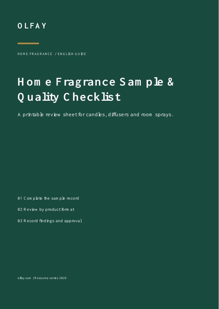 Home Fragrance Sample & Quality Checklist cover PDF cover